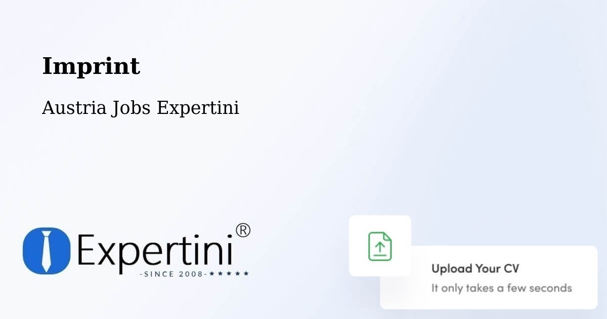 Imprint – Stegersbach - Austria Jobs Expertini